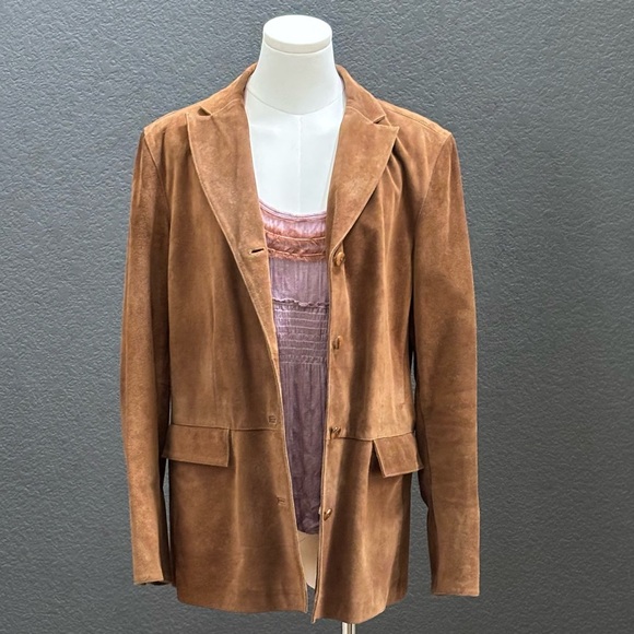 GAP - Leather Suede Jacket/Blazer, vintage 90s - Picture 3 of 17